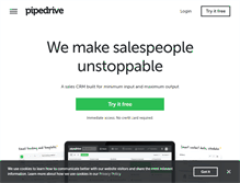 Tablet Screenshot of pipedrive.com